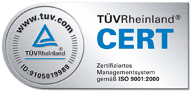 Zertifiziertes Managmentsystem gemäß ISO 9001:2000